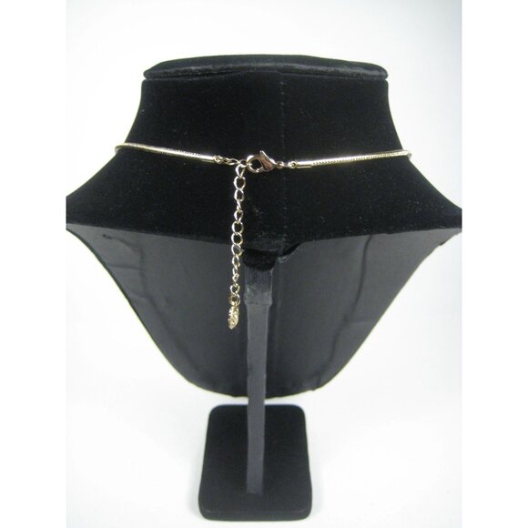 Monet Bib Plastic Cabochon Goldtone Necklace Adjustable Clasp Statement 18 inch - Picture 10 of 11